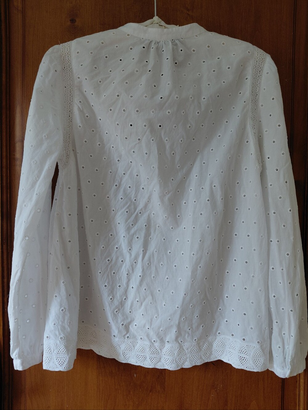 J. Crew Eyelet Button Up Long Sleeve Blouse - Picture 2 of 8
